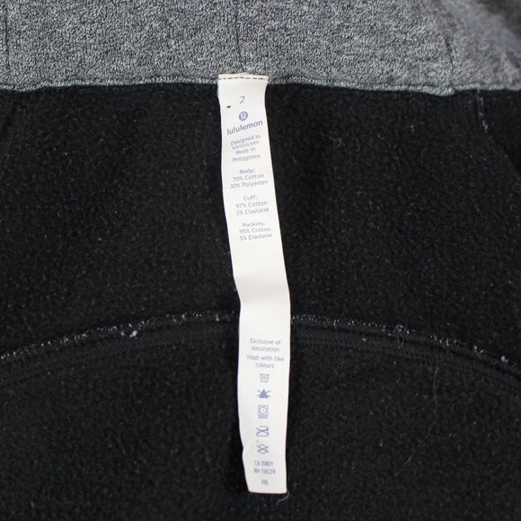 Lululemon Scuba Hoodie Light Cotton Fleece Full Zip Heathered Dark Grey Jacket 2 - Picture 6 of 7